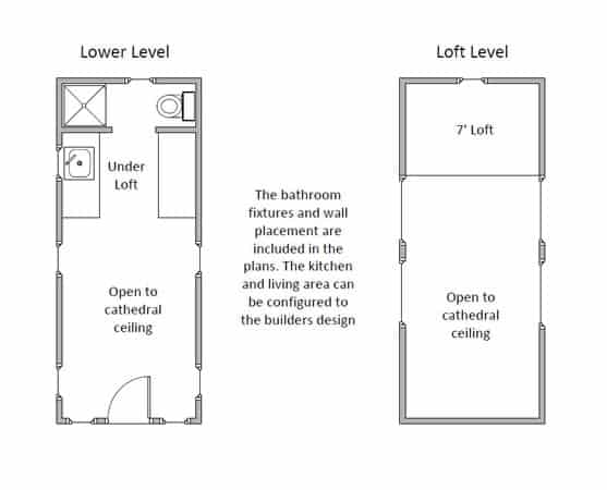 小型生活 - 微型房屋楼层计划