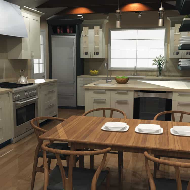 使用2020设计软件的虚拟厨房设计的令人难以置信的例子。新利18快乐彩玩法