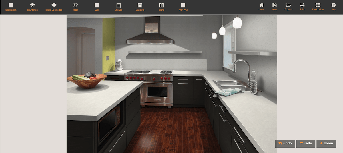 Formica设计一个房间厨房软件