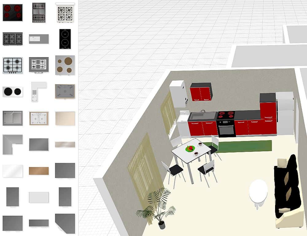 来自PlaningWiz软件的厨房设计示例
